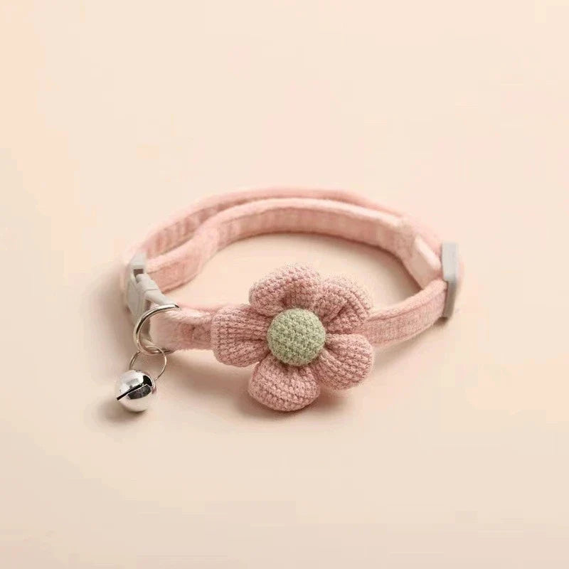 Polyester Cat Bell Collar Colorful Adjustable Sweat Cute Cartoon Pet