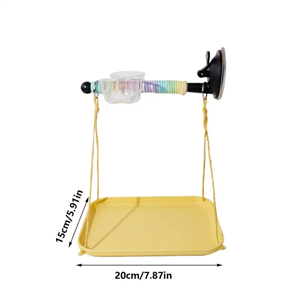 Suction Cup Bird Perch Climbing Engagement Plaything