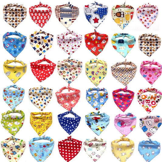 10/40/80 PCS 4 Types of Sizes Dog Bandana - ProPawPet.com