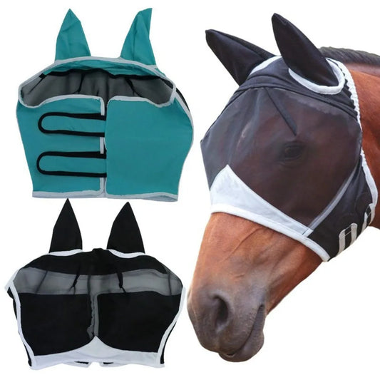 Fine Mesh Horse Fly Mask W/Ears, UV Blocking - ProPawPet.com