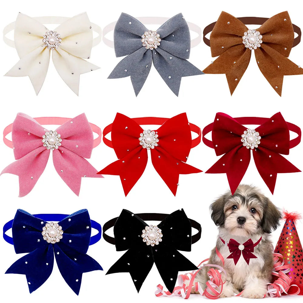 30PCS Dog Bow Handmade Adjustable Necktie - ProPawPet.com