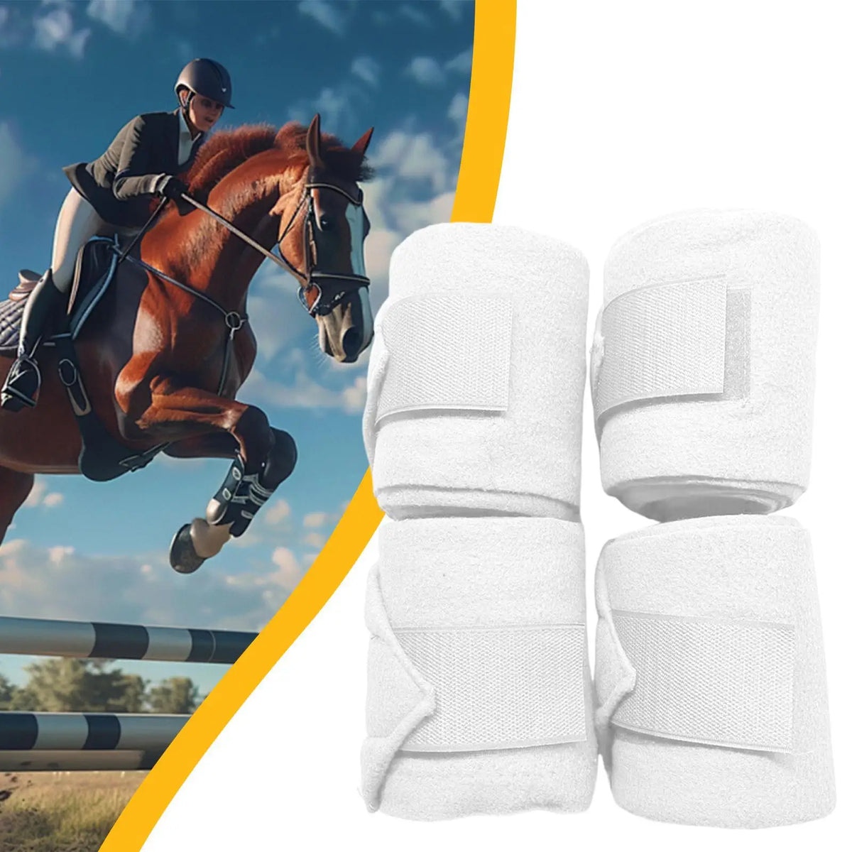 Bandages Wraps For Horses 4 Pieces Elastic - ProPawPet.com