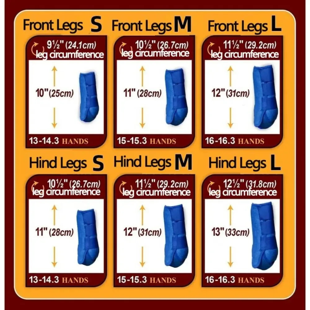 4x Horse Boots Leg Wraps Adjustable Support - ProPawPet.com