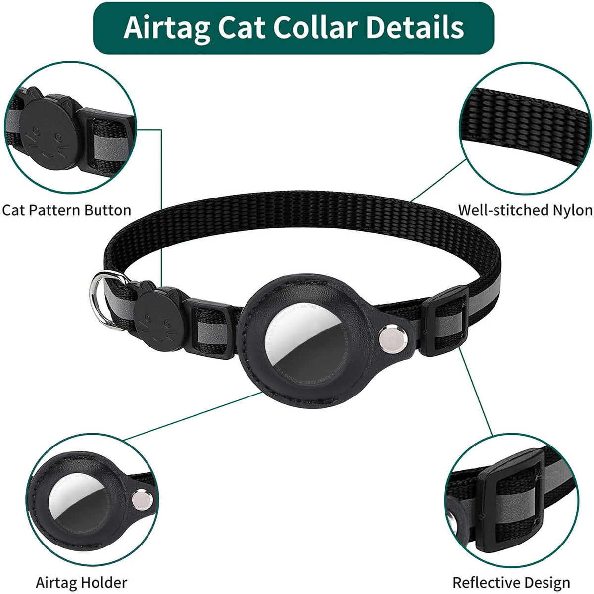 Cat AirTag Holder Collar Breakaway - ProPawPet.com