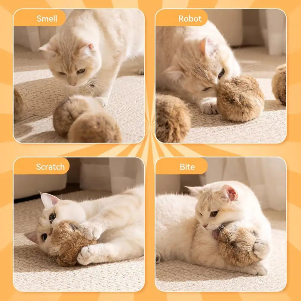 Cat Bunny-kick Ball Furry Ball Cat Toy Soft - ProPawPet.com