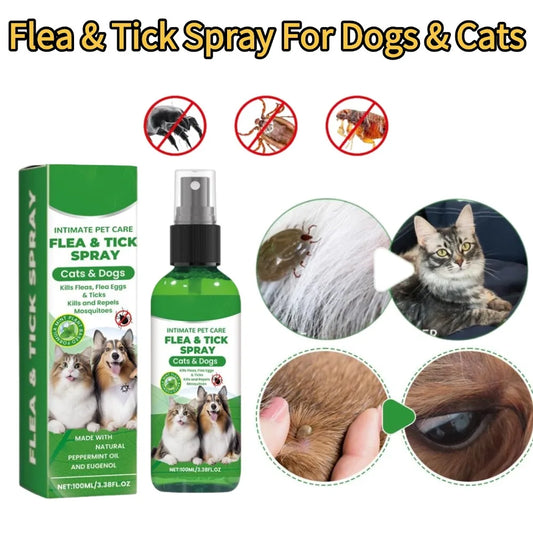 100ml Pet Flea and Tick Spray Flea Killer - ProPawPet.com