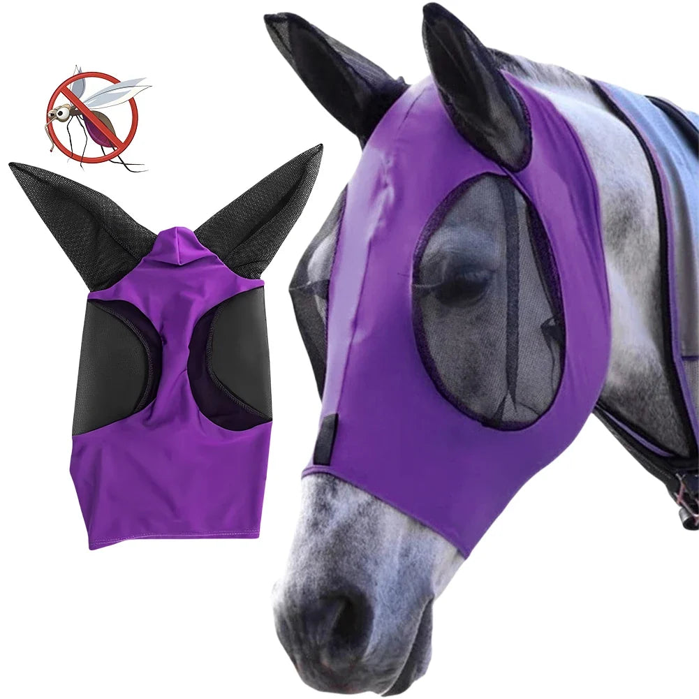 Horse Face Mask Breathable Anti Fly Stretchy - ProPawPet.com