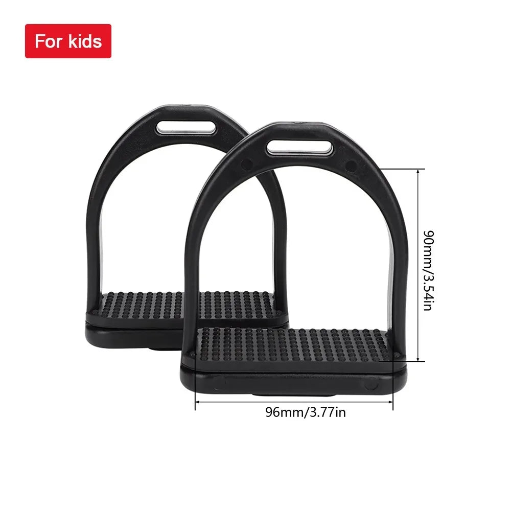 1Pair POM Western Horse Stirrups Black High Strength Nonslip – 2 Colors