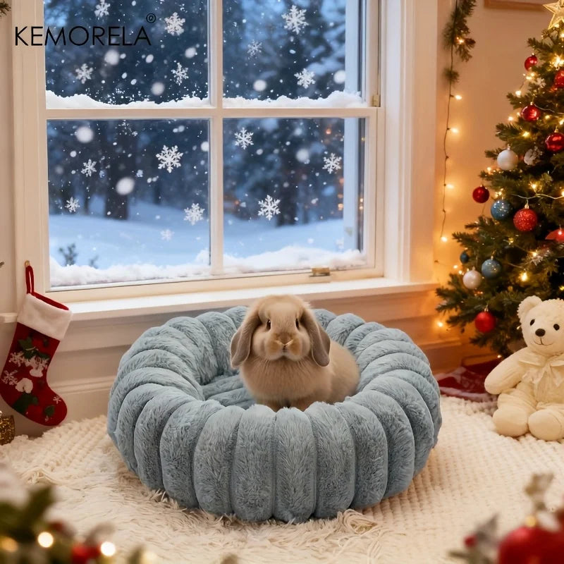 Plush Round Pet Bed Washable Soft Nest for - ProPawPet.com