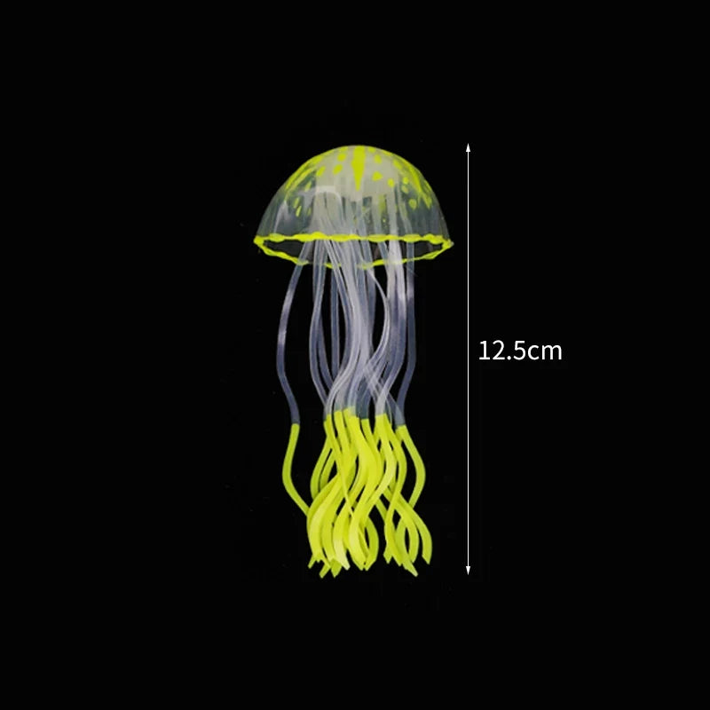 Aquarium Decoration Glowing Silicone Fake Jellyfish Artificial – 6 Colors