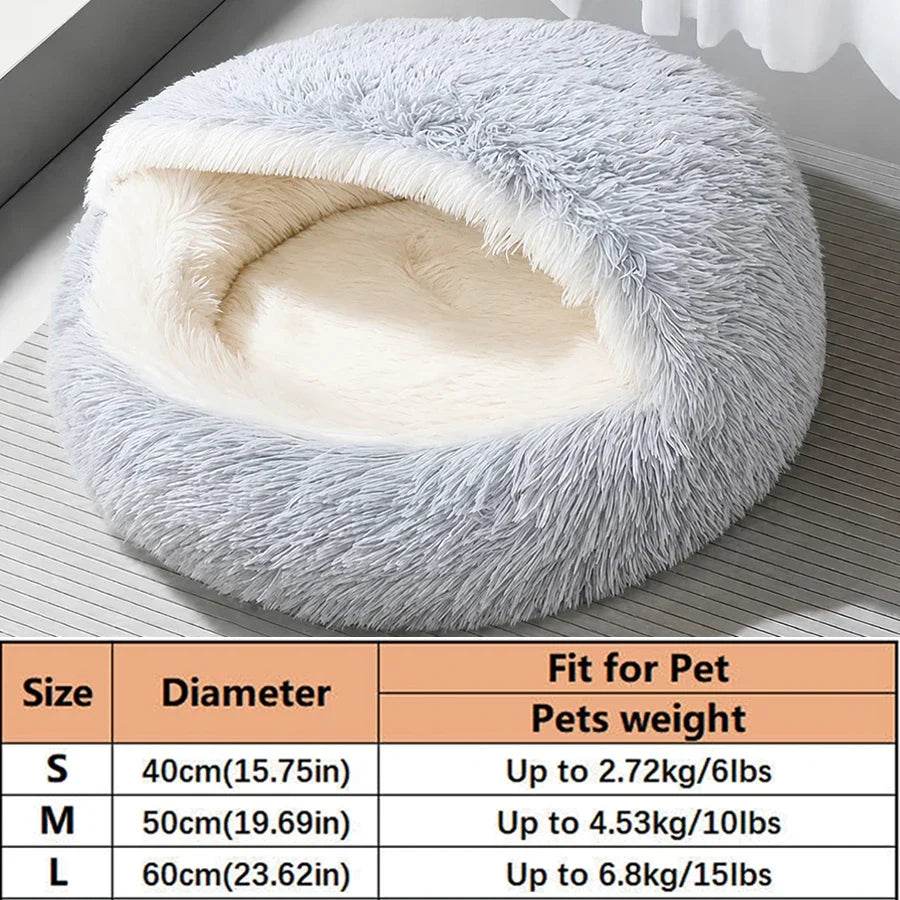 Cozy Cat Bed Shell-Shaped Semi-Enclosed - ProPawPet.com