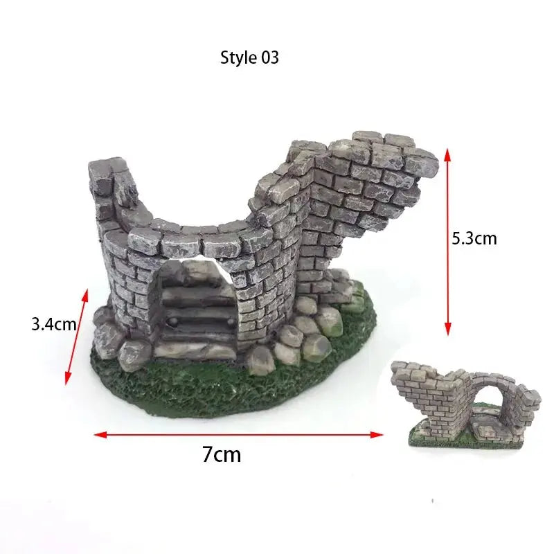 Resin Door Aquarium Decoration Fish Tank – 3 Colors