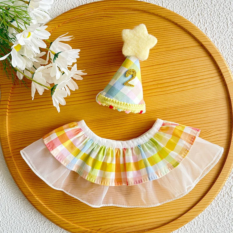 Dog Birthday Hat Bandana New Rainbow Style - ProPawPet.com