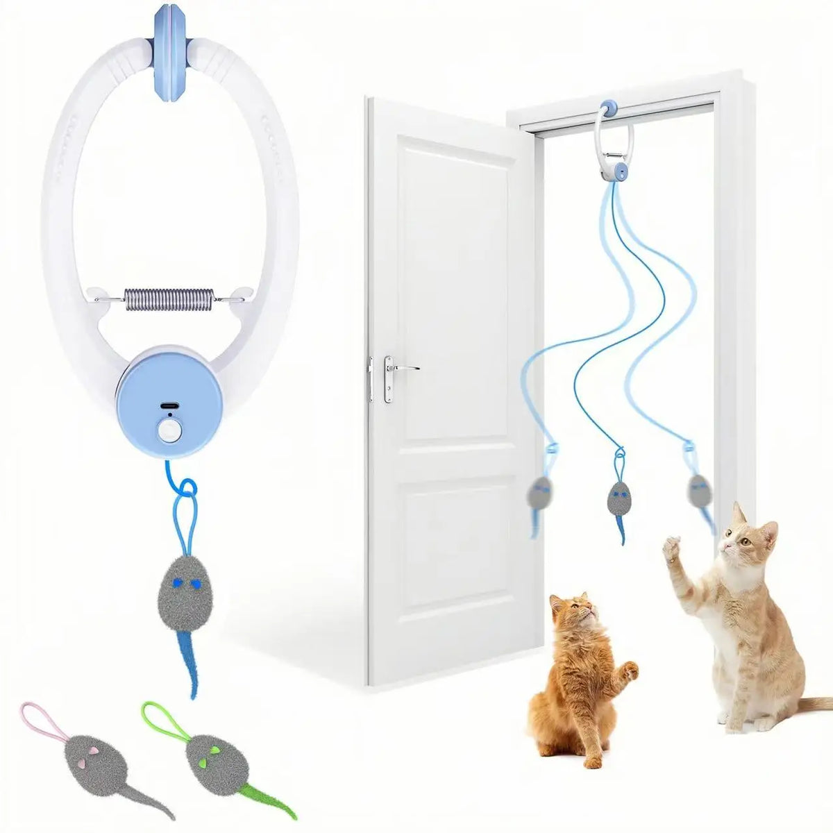 Door Hanging Auto-Rebound Cat Toy, - ProPawPet.com
