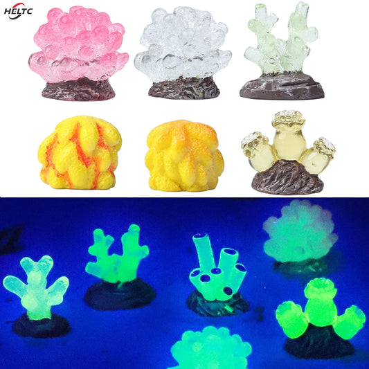 Colorful Mini Night Glow Resin Fish Tank - ProPawPet.com
