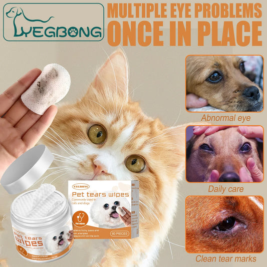 Pet Eye Cleaning Wipes Gentle Tear Stain - ProPawPet.com