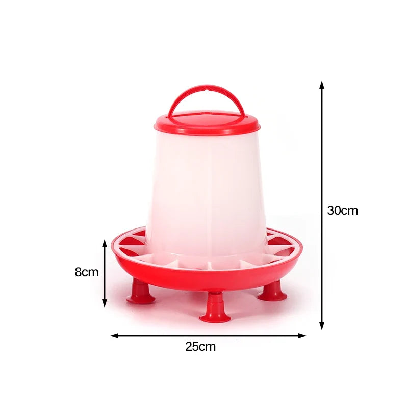 Automatic Chicken Food Feeder Bucket with Legs Rooster Hen Feeding