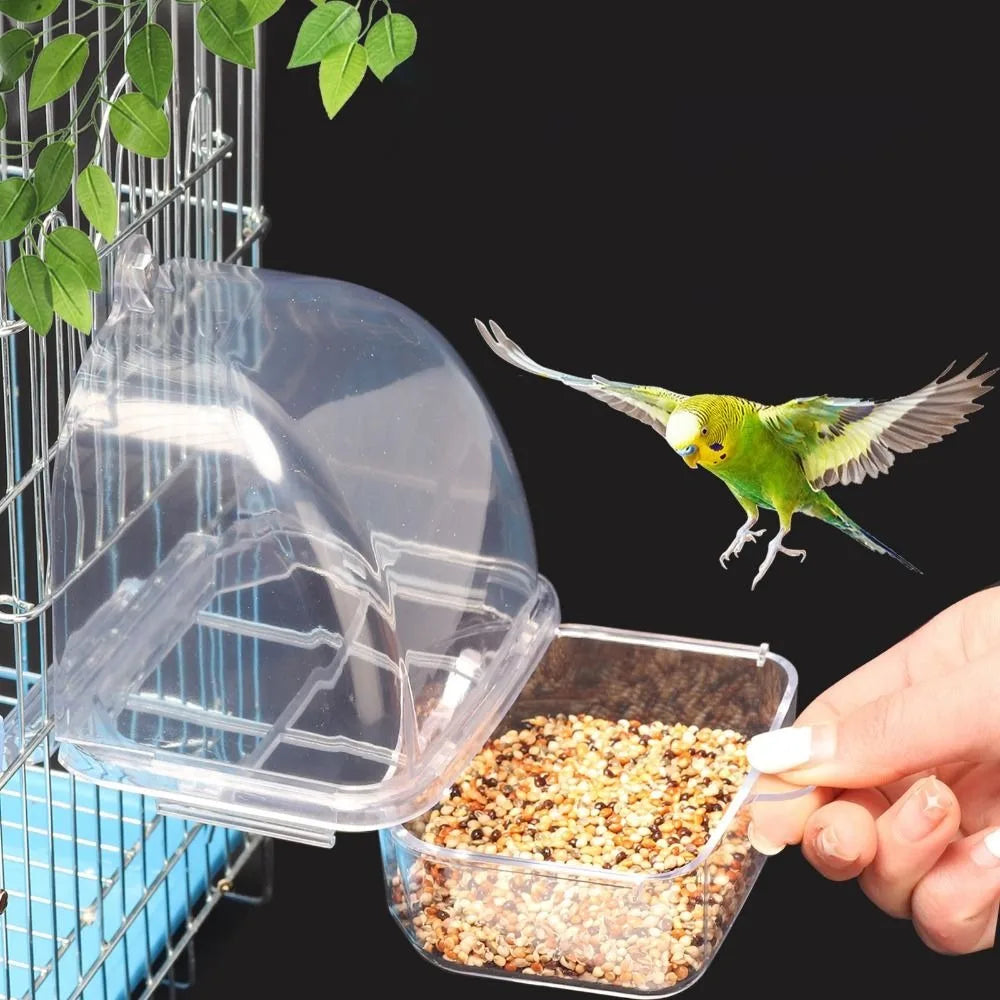 Bird Cage Feeder Transparent Durable Plastic - ProPawPet.com