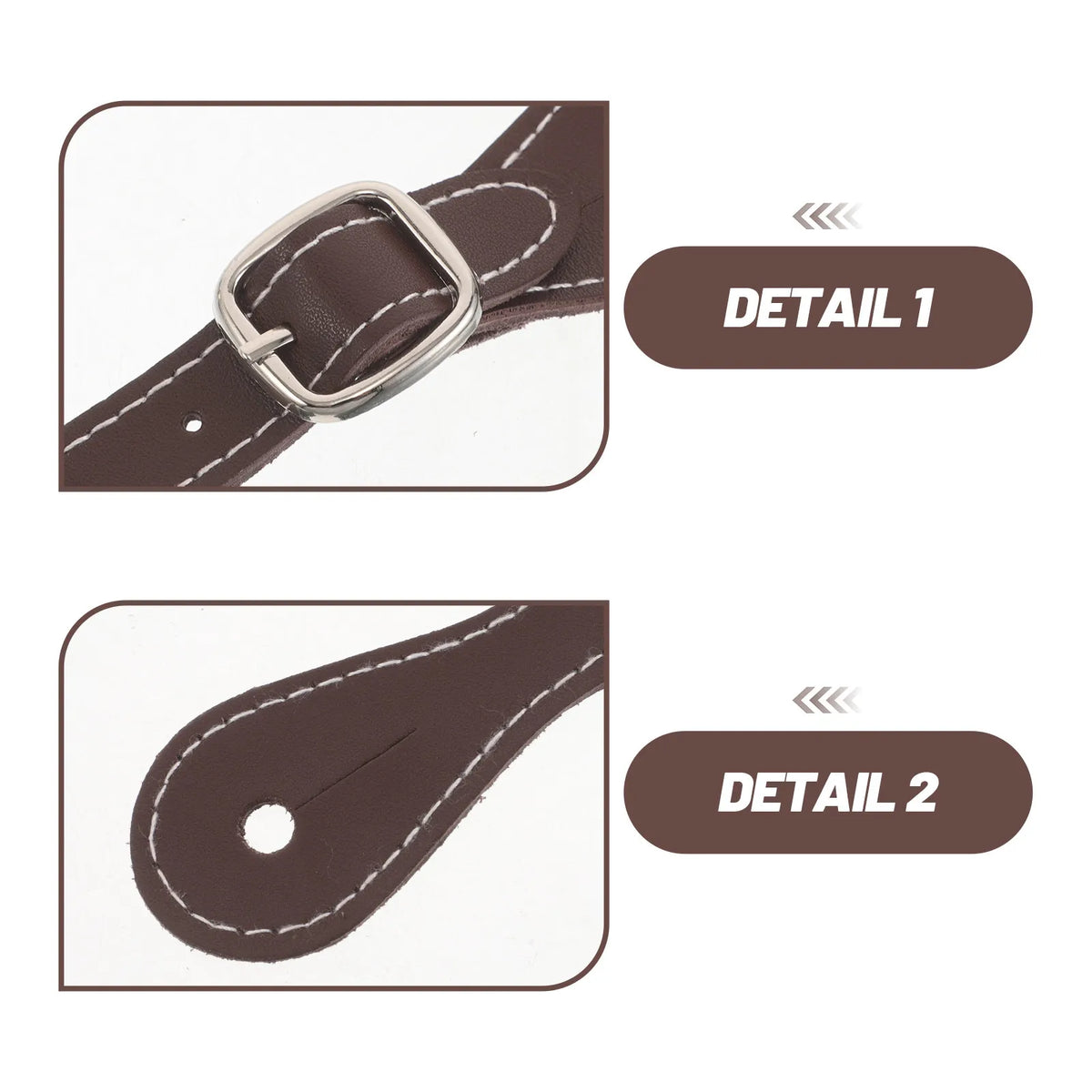 2Pcs Brown Spur Straps Adjustable Unisex - ProPawPet.com