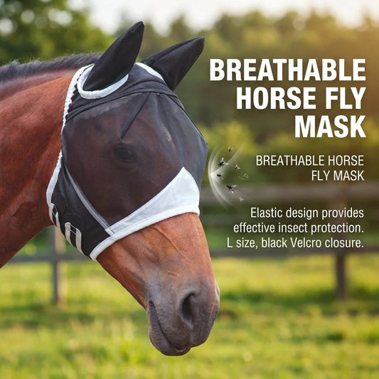 Horse Fly Mask With Breathable Mesh Elastic - ProPawPet.com