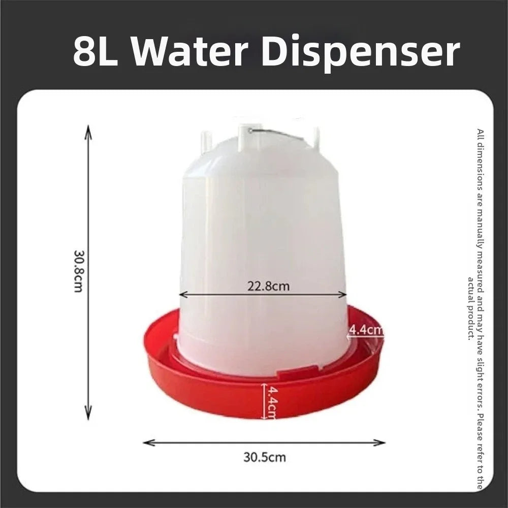 Plastic Poultry Drinker Food Feeder 1.5l 8l 15l Hanging Bird Chick