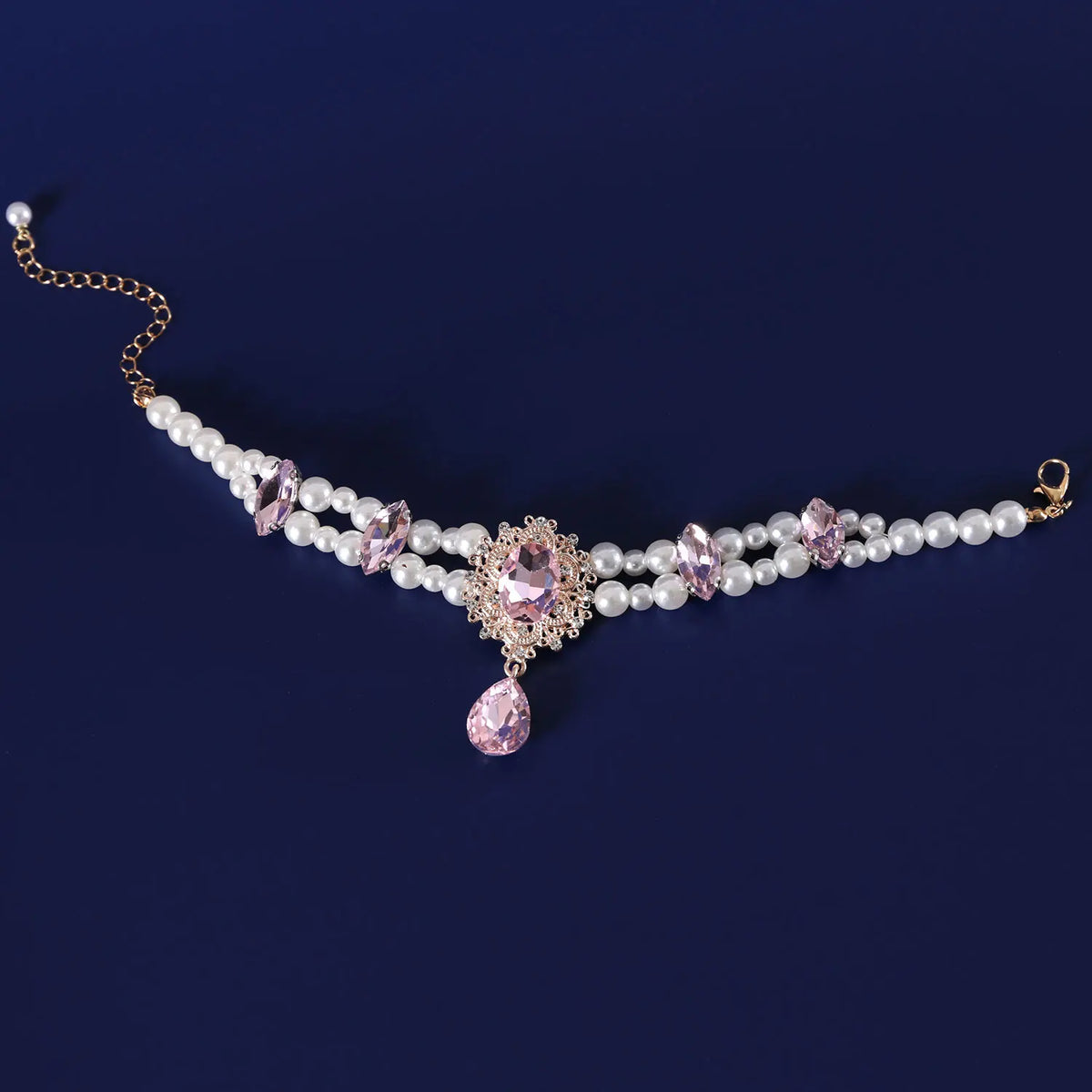 Dog & Cat Pearl Necklace Crystal Gemstone Pendant – Dog Collars