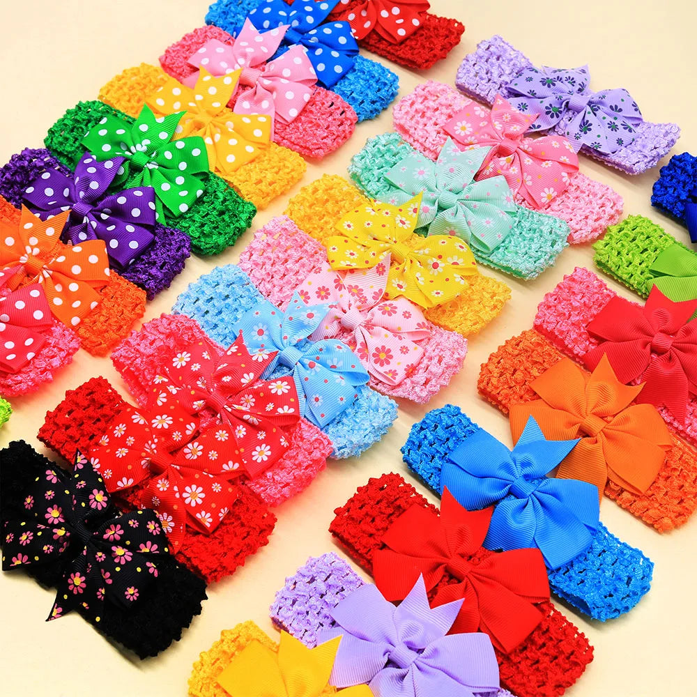 50PCS Bulk Pet Dog Bowties Dot Solid Flower - ProPawPet.com