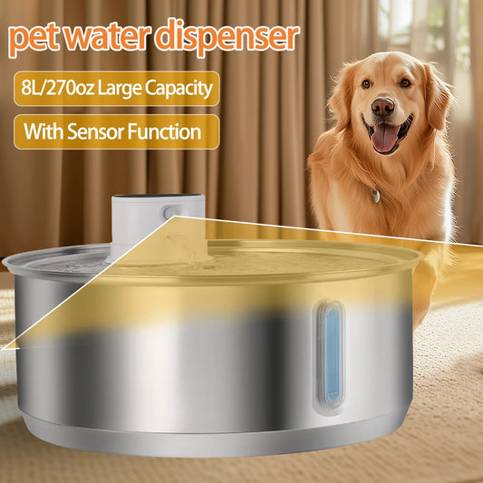 8L Dog Water Fountain Automatic Sensor - ProPawPet.com