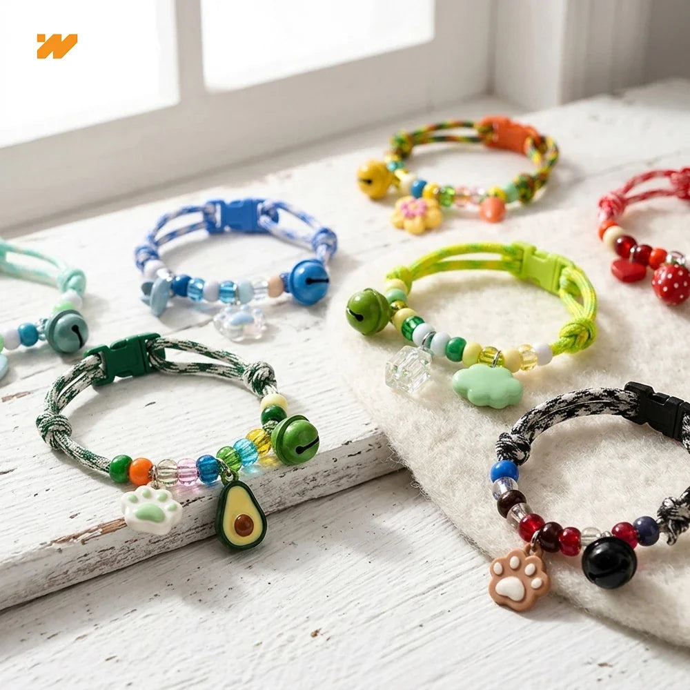 Cute Pet Beaded Necklace Cat Dog Collar - ProPawPet.com