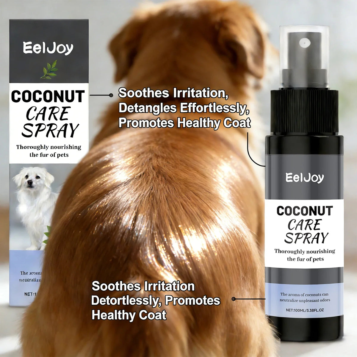 Pet Coconut Care Spray Nourish Fur Improve - ProPawPet.com