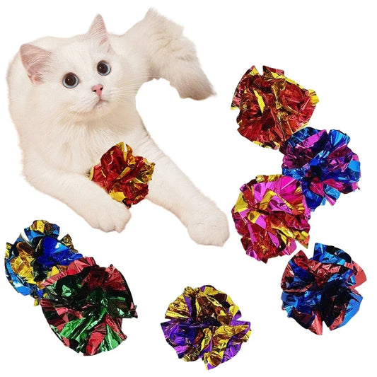 5/10Pcs Crinkle Ball Cat Toys with Crackling - ProPawPet.com
