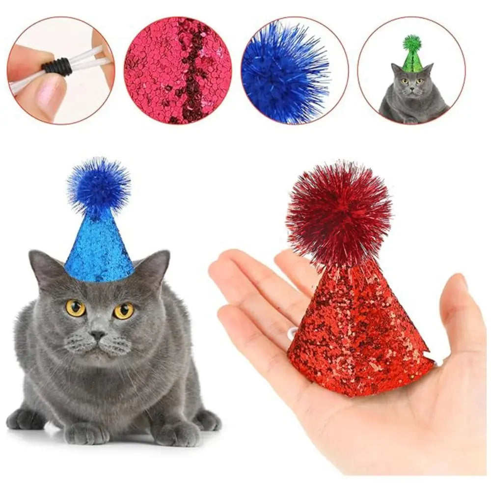 Creative Glitter Dog Birthday Hat Colorful - ProPawPet.com