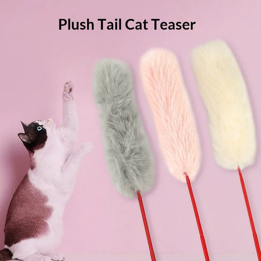 1/3Pcs Plush Tail Cat Toy Stick Cat Wand - ProPawPet.com