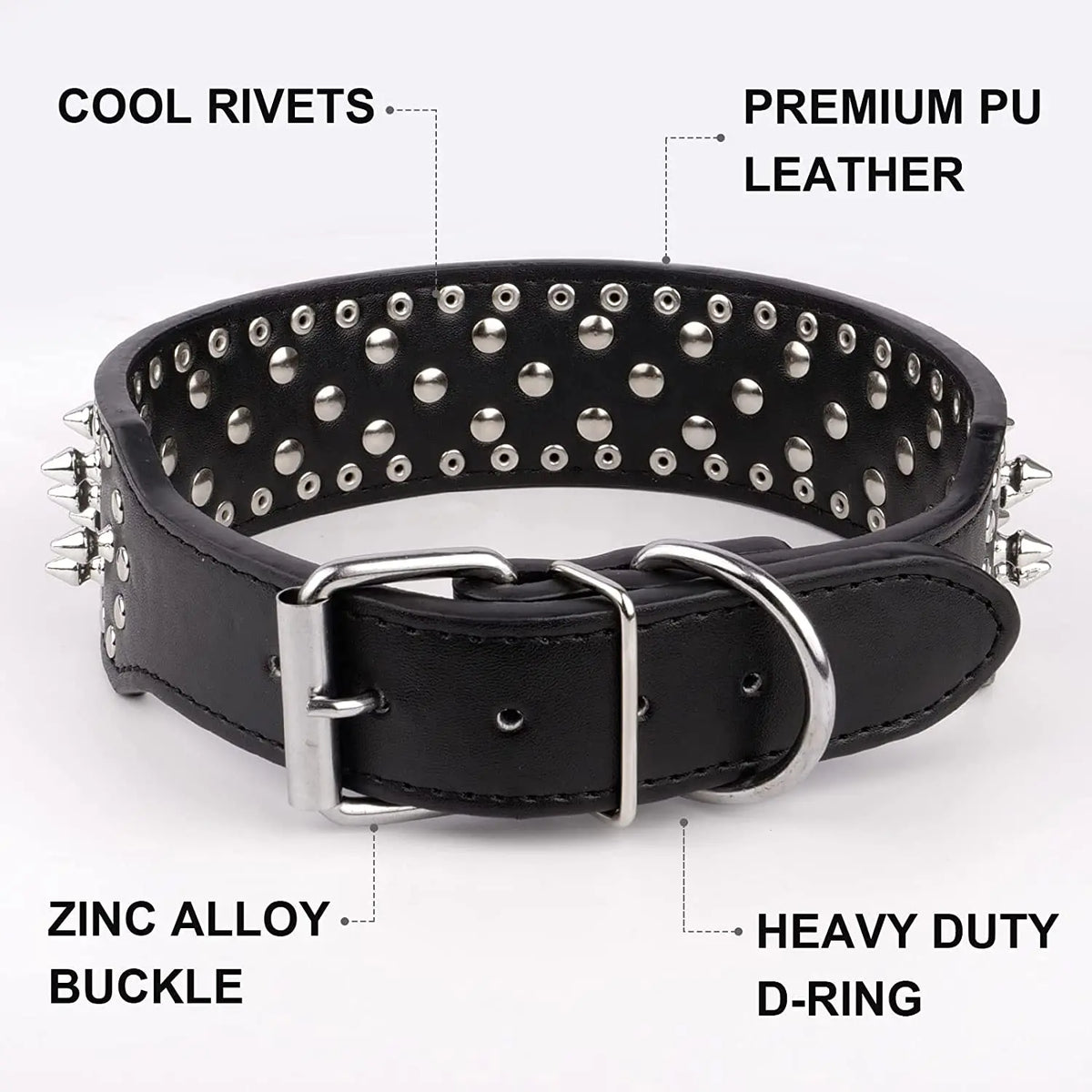 Spiked large dog collar For Medium Large - ProPawPet.com
