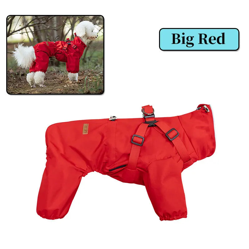 Dog Raincoat With Harness Waterproof Jacket - ProPawPet.com