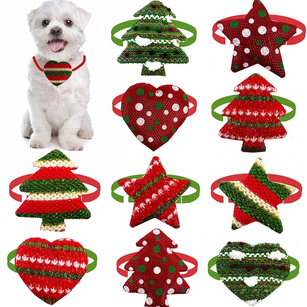 30/50pcs Christmas Dog Bow Ties Adjuatable - ProPawPet.com