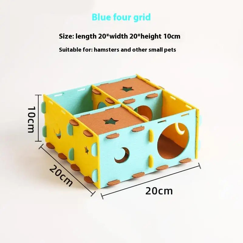 Cc11 Removable Felt Maze Hide Nest Hamster Passage Little Pet – 4 Colors
