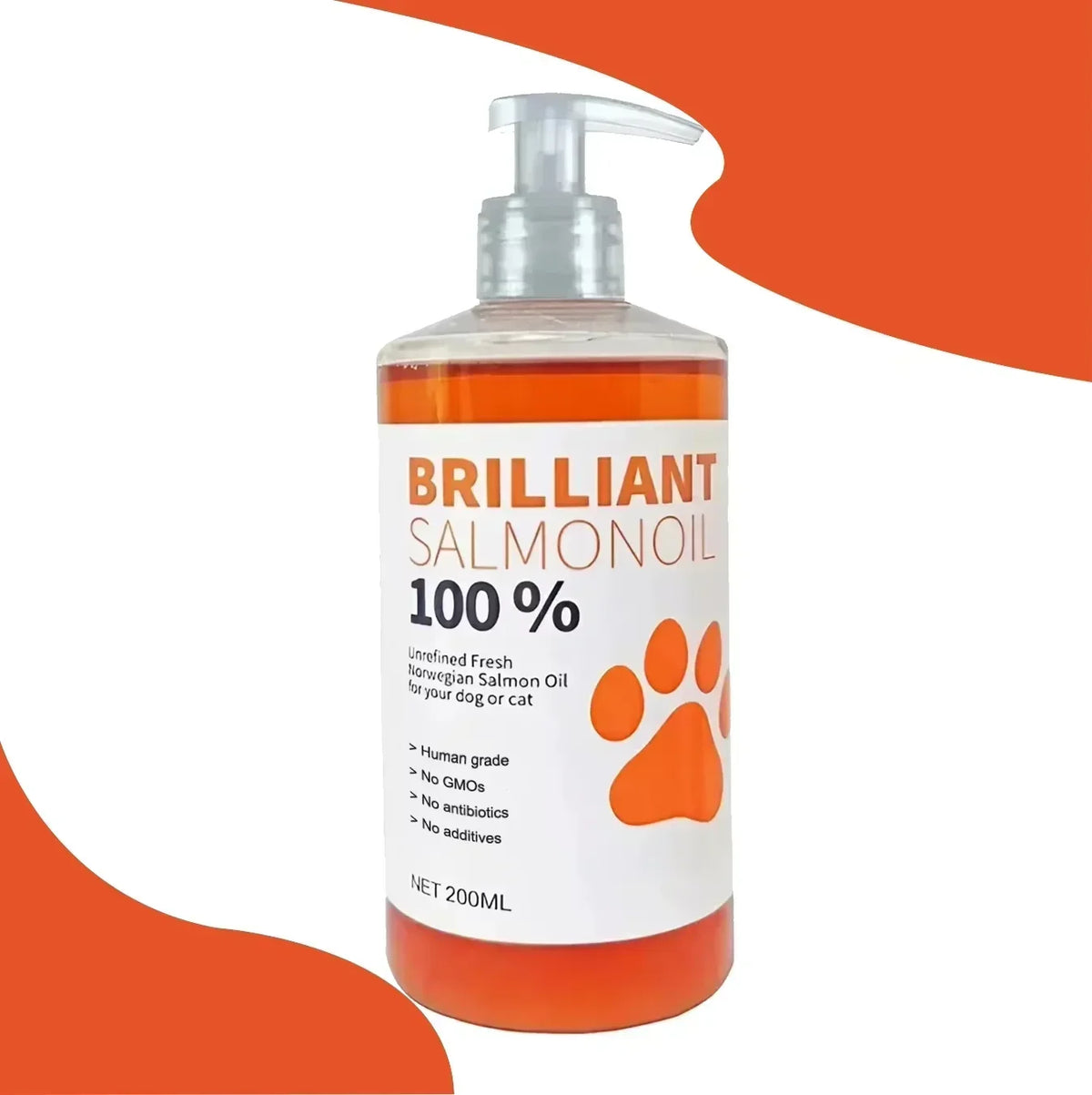 Brand 200ml PET BRILLIANT Pure SALMON OIL - ProPawPet.com