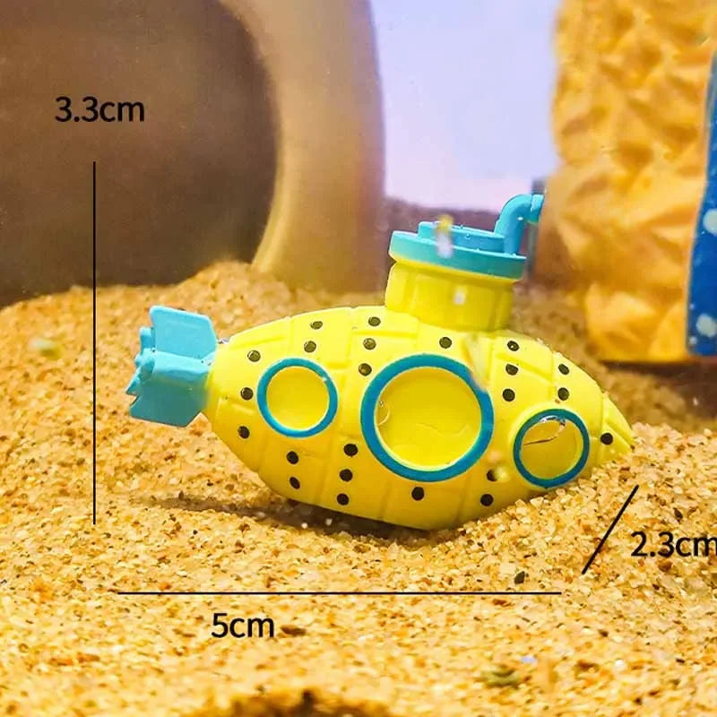 Resin Submarine Ornaments Aquarium Fish Tank – 6 Colors