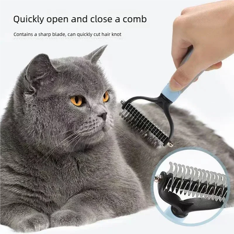 2-in-1 Stainless Pet Deshedding Brush – Dog - ProPawPet.com