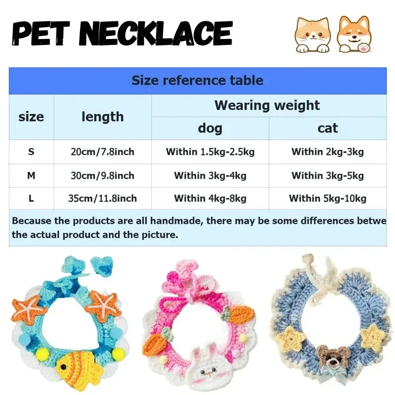 Hand-knitted Pet Collar Cat Decorative - ProPawPet.com