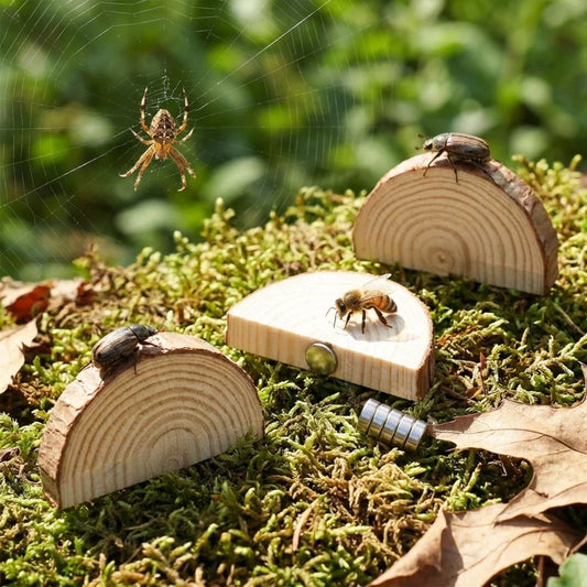 Magnetic Natural Wooden Semicircle Perch - ProPawPet.com