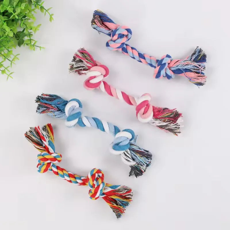 Colorful Cotton Double Knot Dog Toy Durable - ProPawPet.com