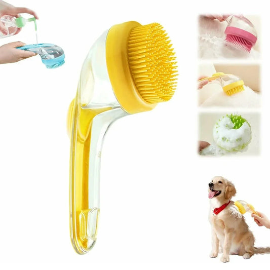 1PCS 2-in-1 Dog Cat Bath Brush with Shampoo - ProPawPet.com