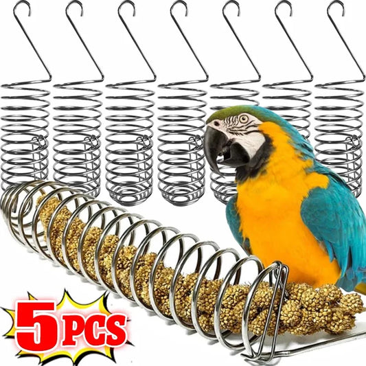 1/5PCS Stainless Steel Parrot Feeder Spiral - ProPawPet.com