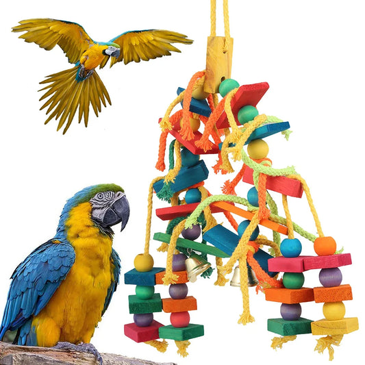 Safe Parrot Chew Toy with Hook Colorful - ProPawPet.com