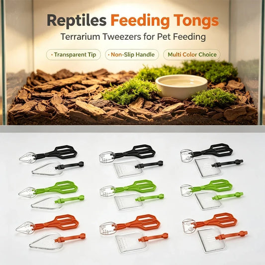 Clear Reptiles Feeding Tongs Ergonomic - ProPawPet.com