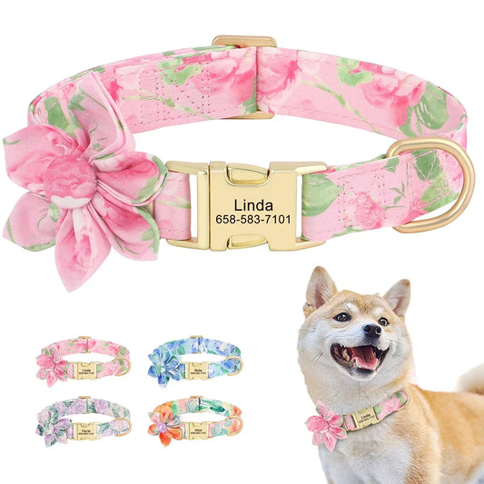 Custom Nylon Dog Collar Cute Print Dog - ProPawPet.com