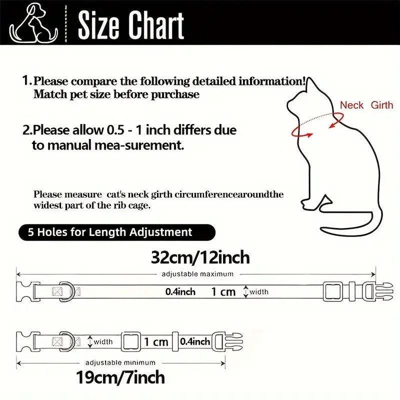 Personalized Cat Collar with Bell Buckle - ProPawPet.com