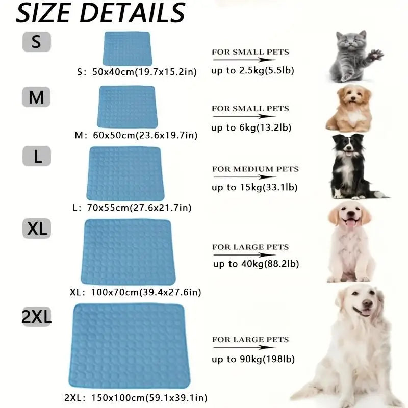 Summer Dog Cooling Mat Extra Large Pet Cold - ProPawPet.com